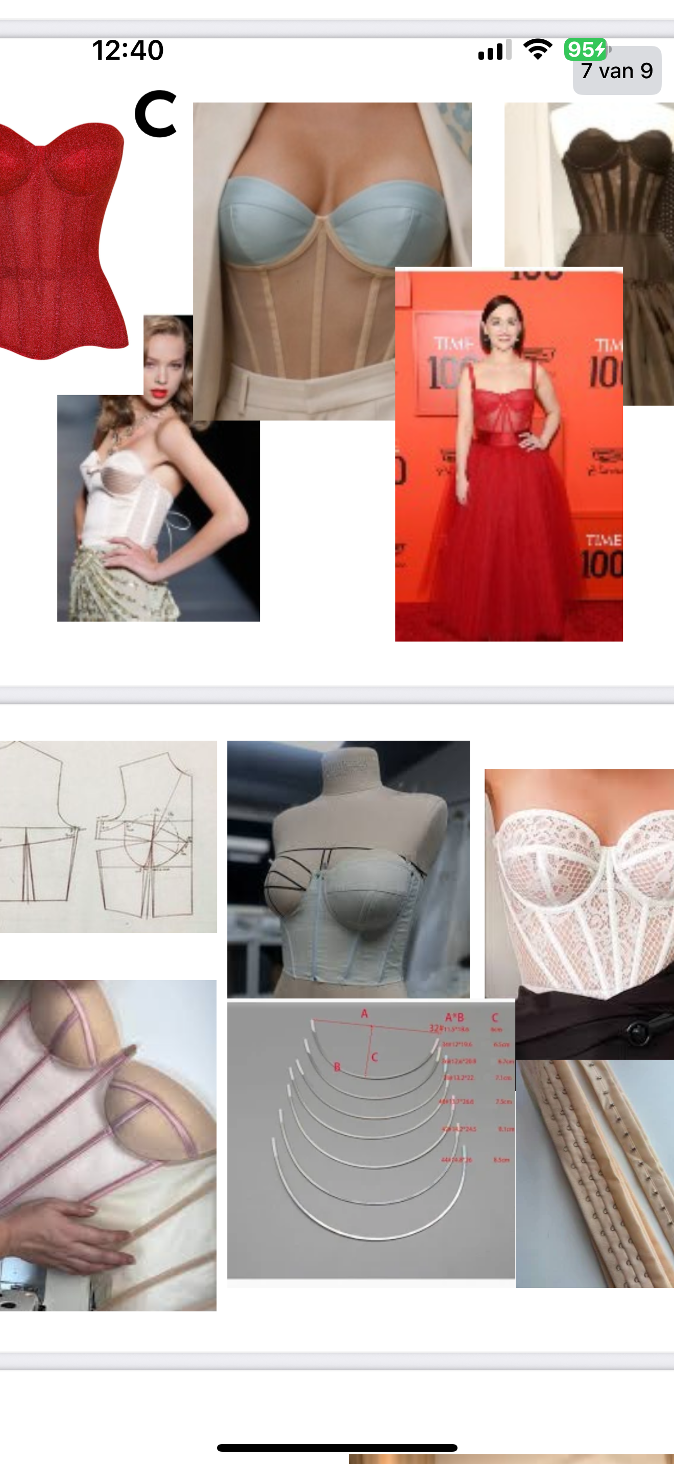 Dior corset inspiration moodboard